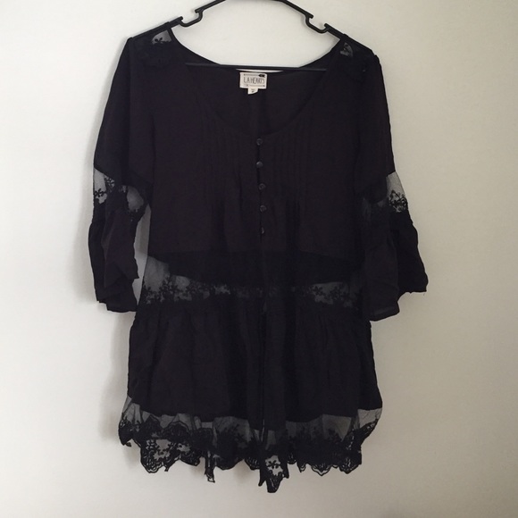 Pacsun open lace tunic