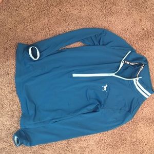 PINK long sleeve collared fitness top