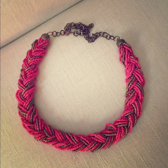 Pink and Gold Statement Necklace