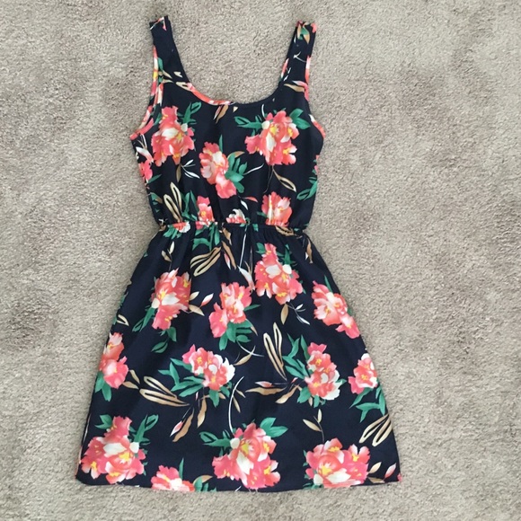 navy floral dress
