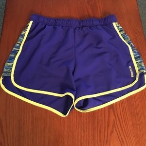 Royal blue & neon yellow Reebok Running Shorts