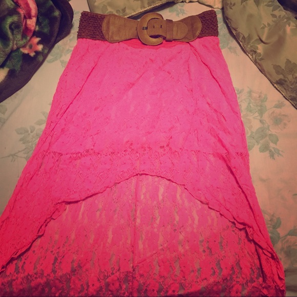 Pink Lace Skirt
