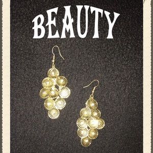 Gold with bling earrings