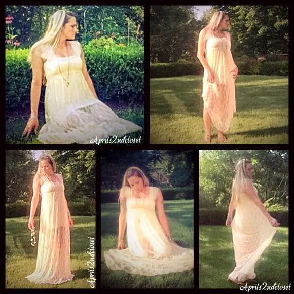 FREE PEOPLE DRESS Sheer Slip Maxi - Picture 2 of 4