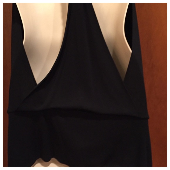 Vintage Black V neck open back sequin tunic top - Picture 4 of 4