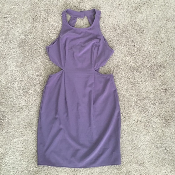 Purple cut out party dress