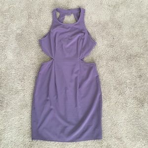 Purple cut out party dress