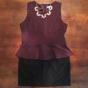 NYCO Plum Peplum Top ✨NWT