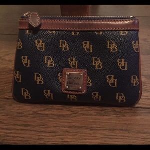D&B navy blue and gold monogram wallet