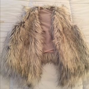 Faux Fur Vest, XS