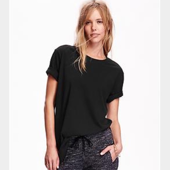 Urban Outfitters Black Silk Tee