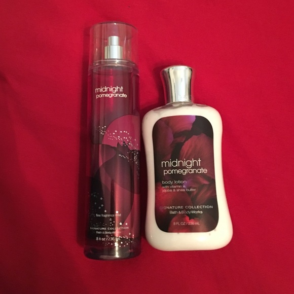Bath& body works midnight pomegranate bundle