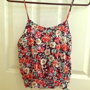 Floral Crop Top with Bow