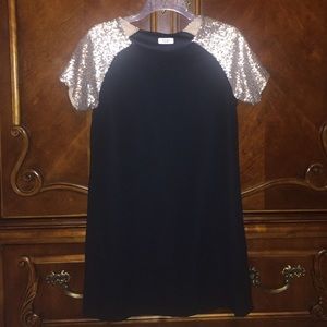 Black and gold dress