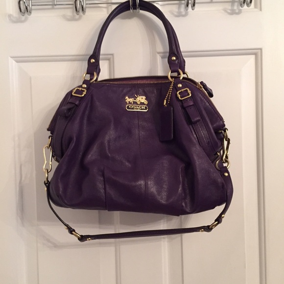 Purple coach bag.