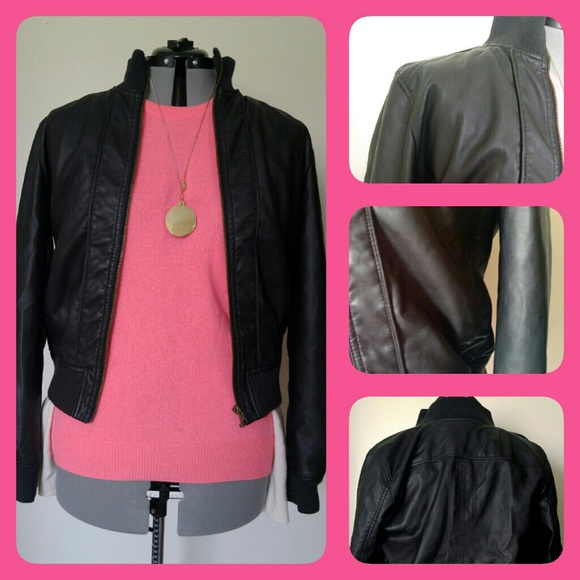 Xhilaration Vegan Leather Bomber Jacket