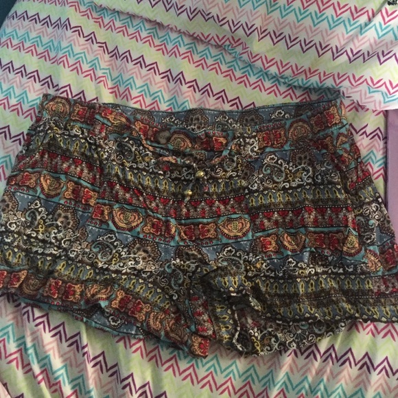 multi-colored printed shorts