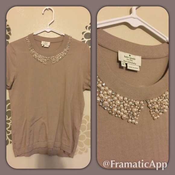 Kate Spade jewel collared sweater