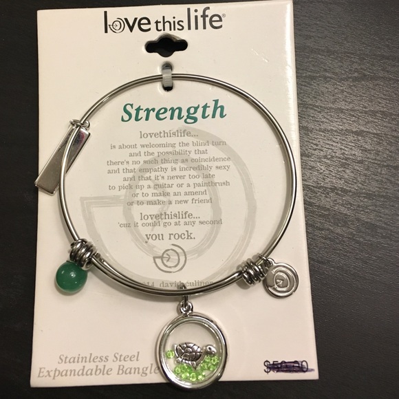 Love this life stainless steel expandable bangle