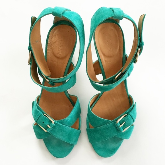 J.Crew Lucca Suede Kitten Heel Sandals - Size 10