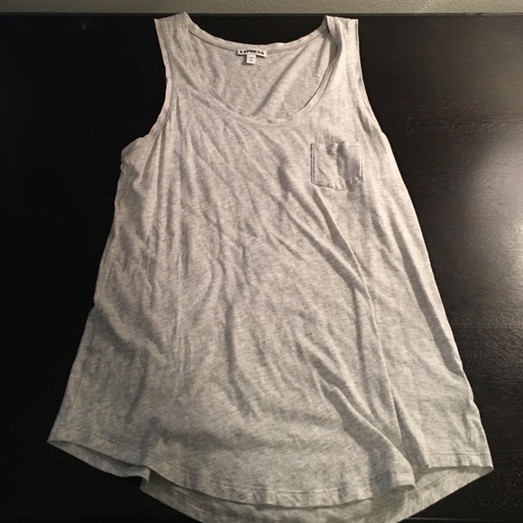 REDUCED!!! Grey tank top with front pocket.