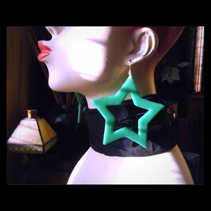 Big star earrings handmade