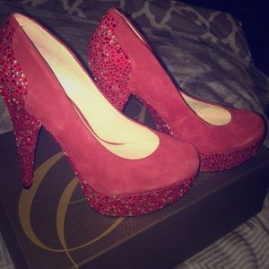 Red sparkly Heels