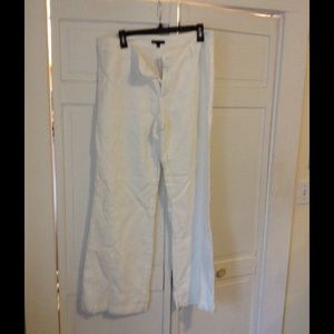 White linen pants great for spring and summer!