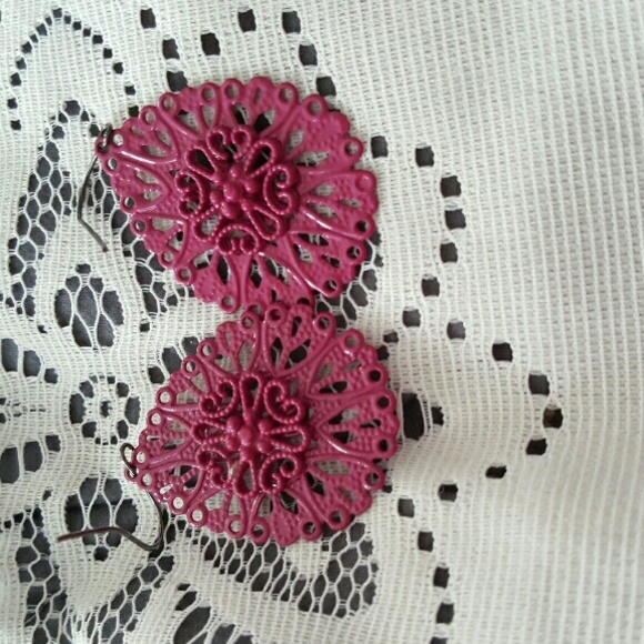 Pair of fun pink earings