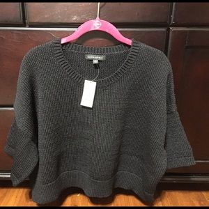 Banana Republic black boxy cropped sweater