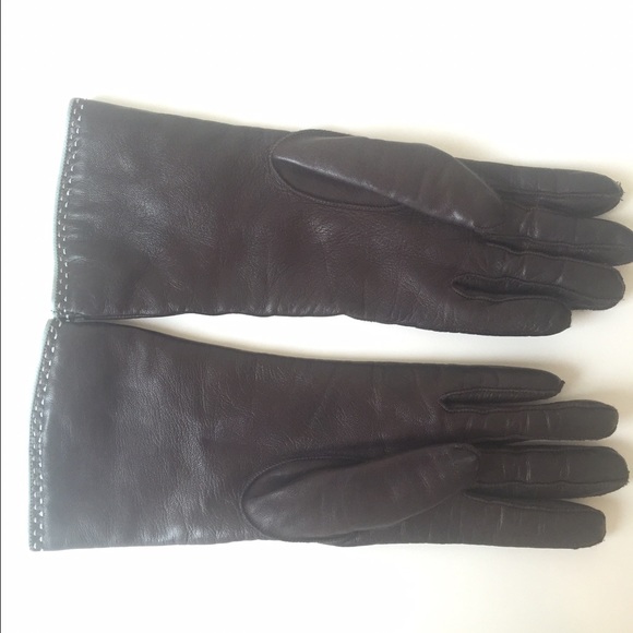 Coach brown leather gloves