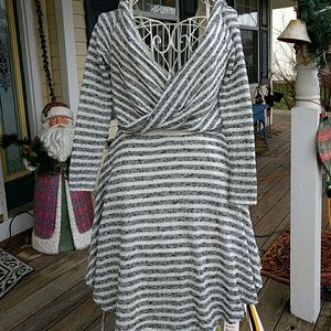 ⭐️SALENWT Free People grey and white striped dress
