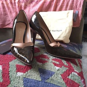Louis Vuitton monogram patent Mary Jane heels
