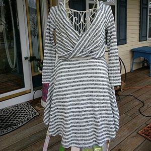 ⭐️SALENWT Free People white and grey striped dress