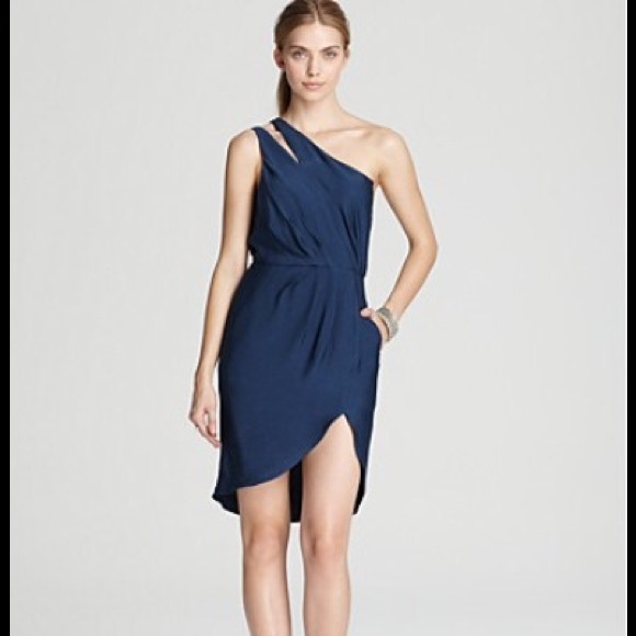BCBG One Shoulder Blue Night dress
