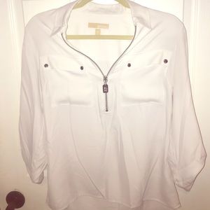 XS Michael Kora White Dress shirt.