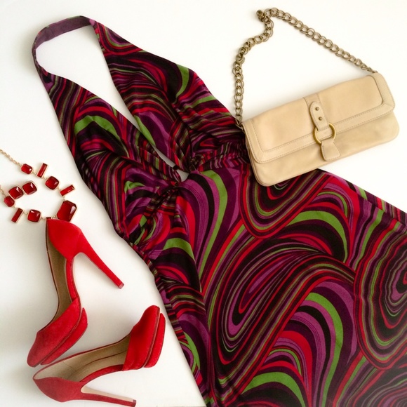 LAUNDRY BY SHELLI SEGAL HALTER DRESS
