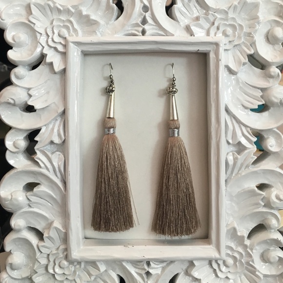 Silk tassel earrings
