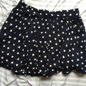 Heart printed skort