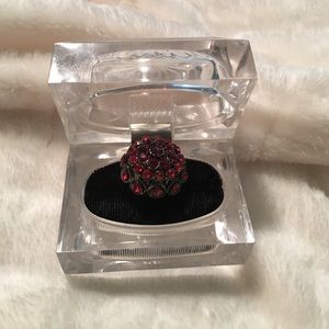 Red statement ring