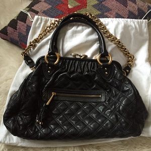 Marc Jacobs black leather Stam bag