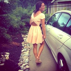 Peach skater dress
