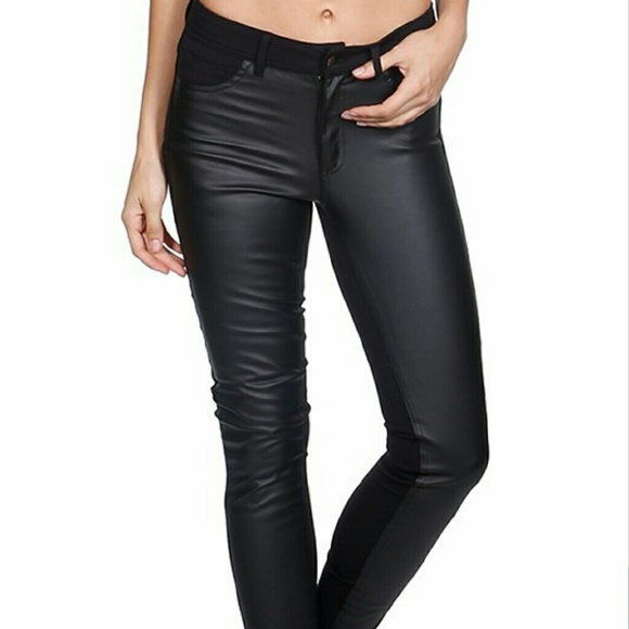 SALE 🍁Faux Leather Front Skinny Pants - Picture 4 of 4