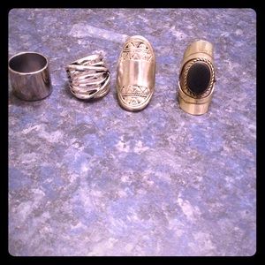 Four Vintage, handmade/rare rings