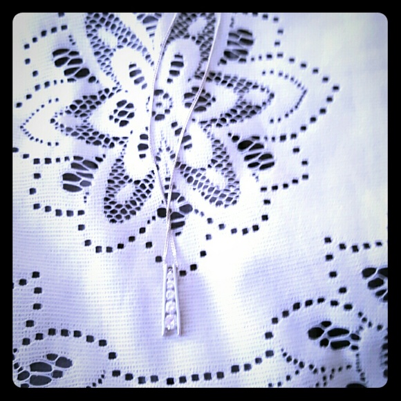 Teardrop sterling silver necklace