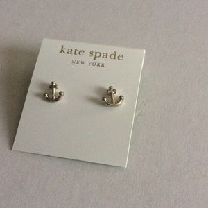 Kate Spade Anchor Post Stud Earrings NEW NWT