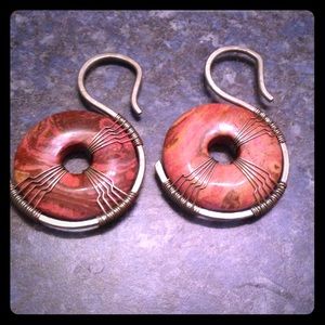 Unique ear weights with stones. Handmade SALE