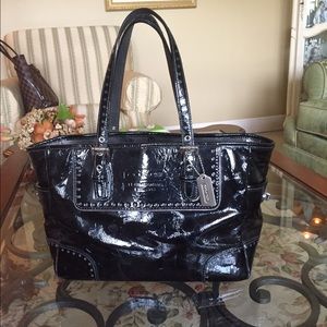 Coach Black Patent Leather Purse