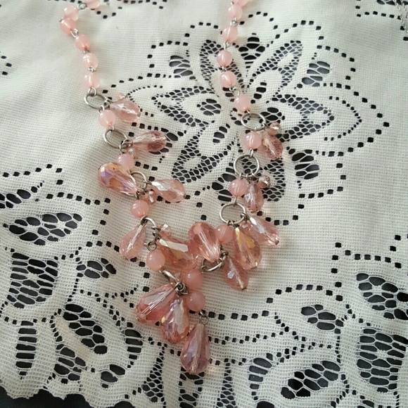 Pink crystal necklaces