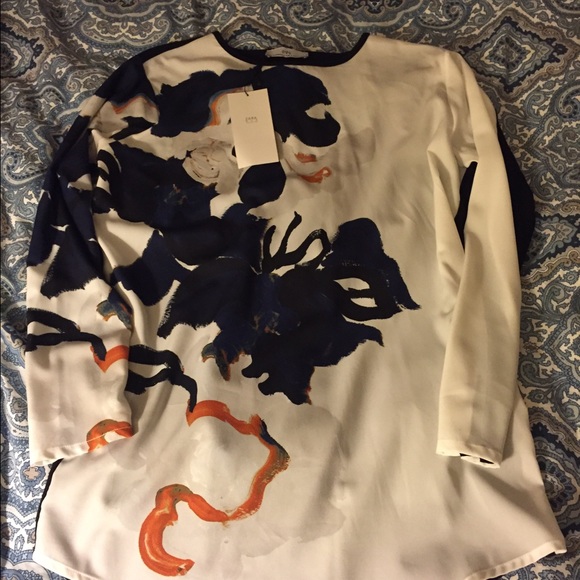 Zara Silk floral top brand new with tags